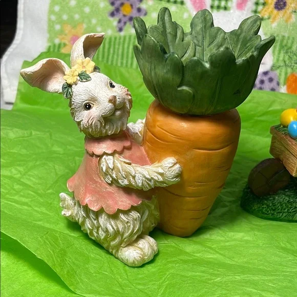 Easter Bunny and Carrot Candle Holder Set - Picture 6 of 14